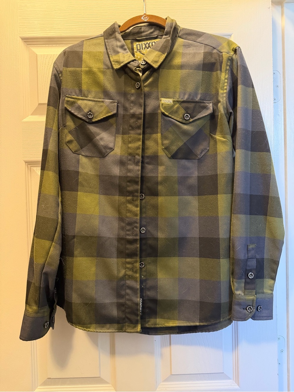 DIXXON The Patton Olive & Gray Plaid Button-Up Shirt